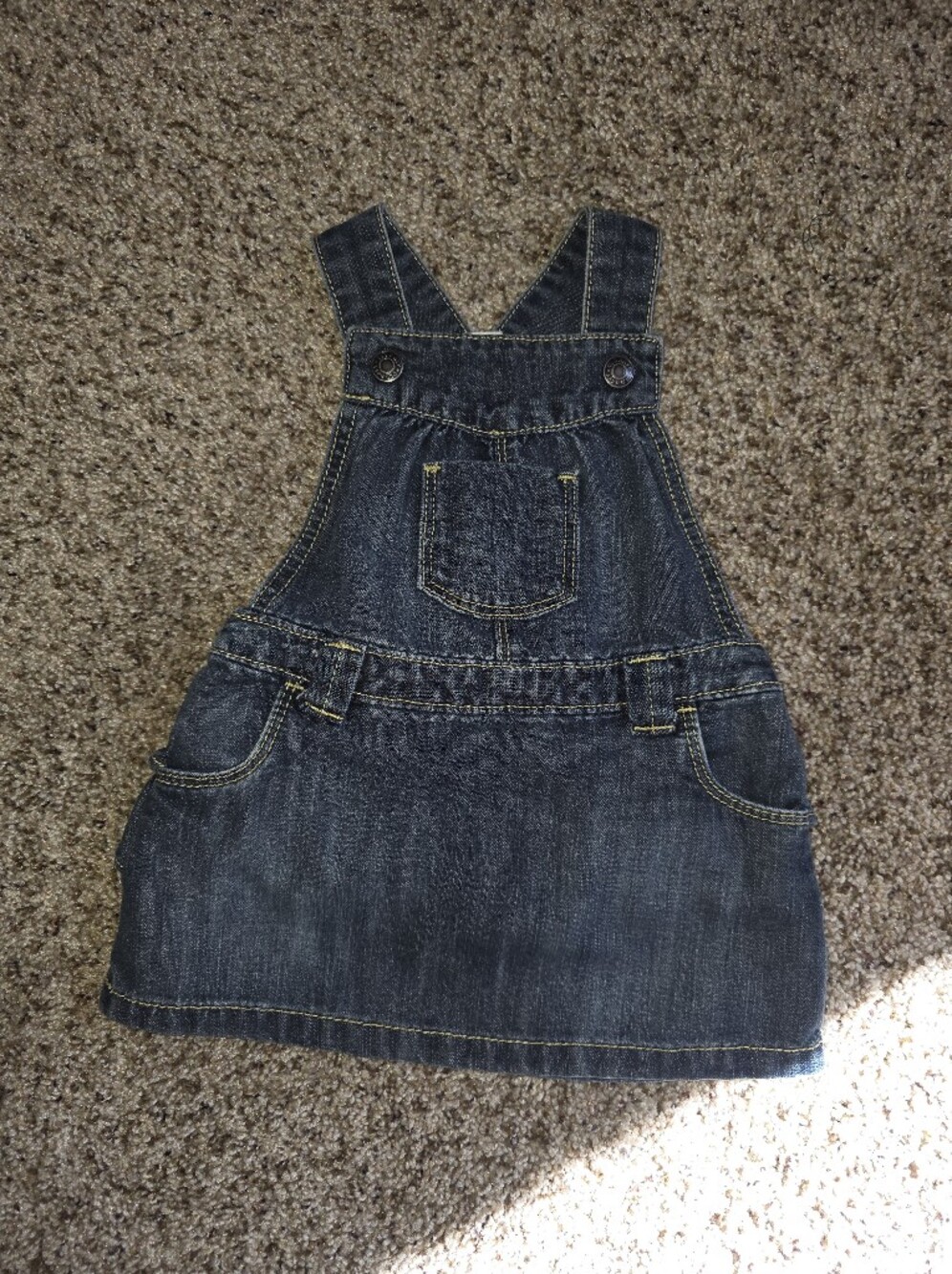 Old Navy Infant Denim Dress Overalls - Size 12-18 Months